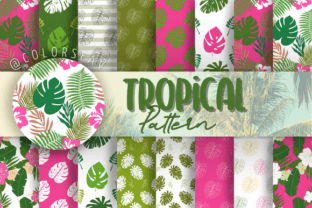 Green Tropical Seamless Patterns Bundle Graphic by ColorsFav · Creative ...