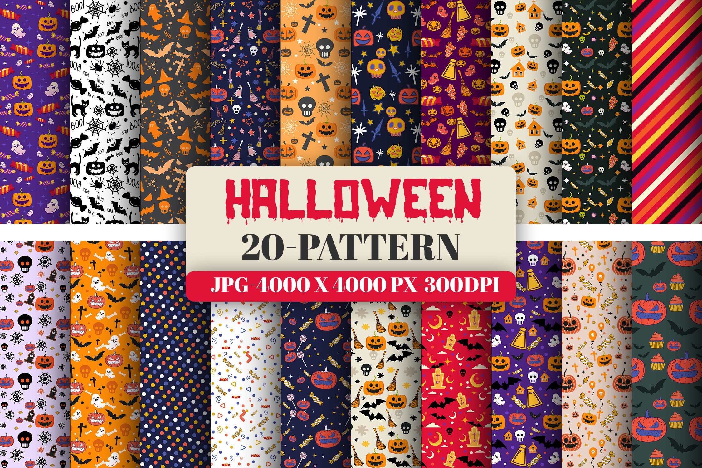 Halloween Digital Paper Bundle Graphic by MRK STUDIO · Creative Fabrica