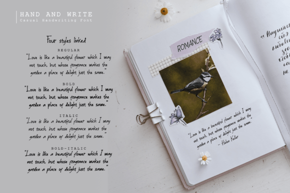 Hand and Write Font PNG with transparent background - Preview 3
