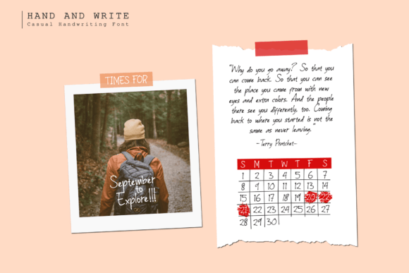 Hand and Write Font PNG with transparent background - Preview 6