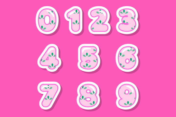 Petal Pink Font PNG with transparent background - Preview 2