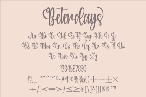 Betterdays Font - Preview 4