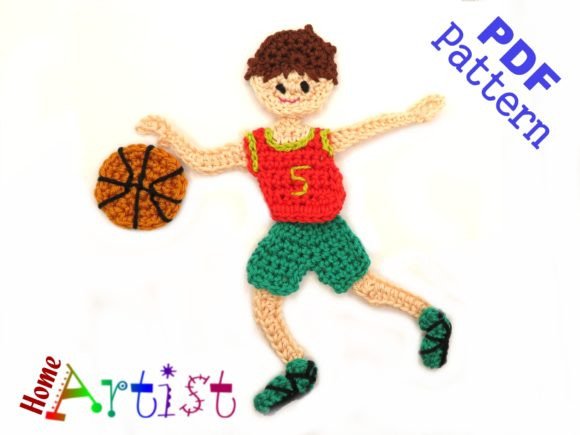 Basketball Crochet Applique Pattern