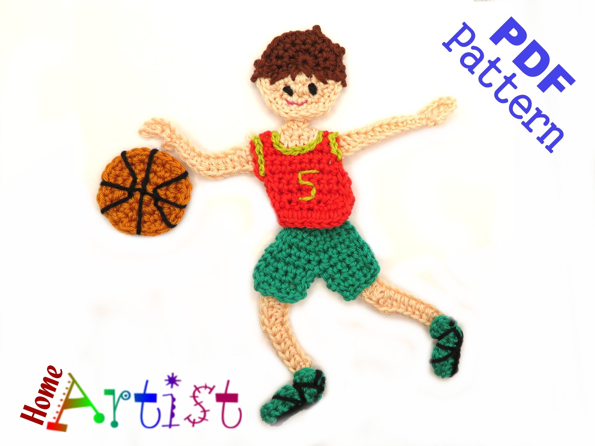 Basketball Crochet Applique Pattern