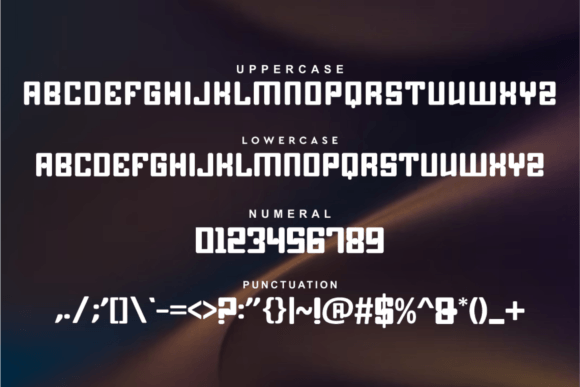 Oxigas Font PNG with transparent background - Preview 2