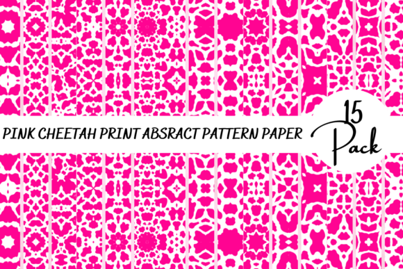 Pink Cheetah Print Abstract Paper Graphic Illustrations By mqdesignsdigital
