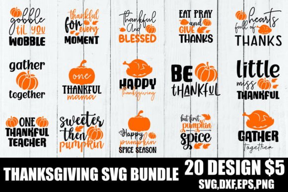 Thanksgiving Svg Bundle Graphic by BlackCraft · Creative Fabrica