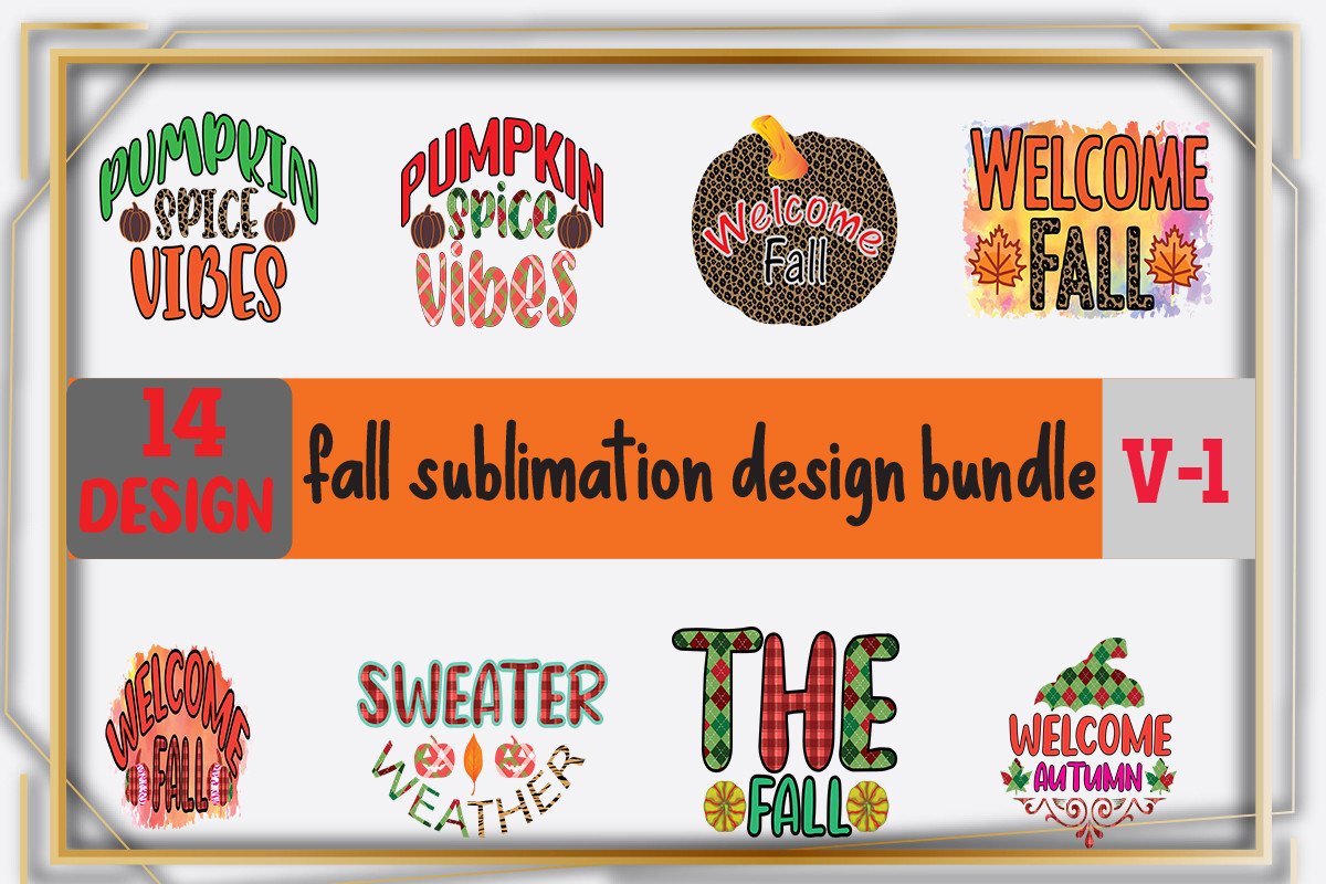 14 Fall Sublimation Bundle Graphic by thesvgfactory · Creative Fabrica