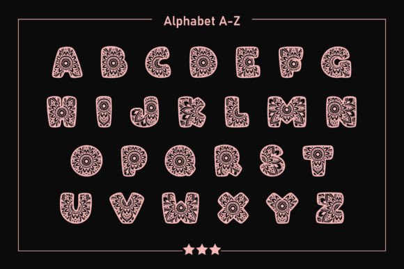 Abc Mandala Font - Preview 1