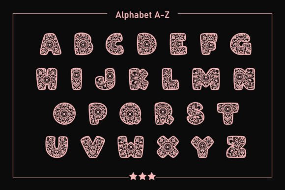 Abc Mandala Font - Preview 2