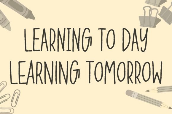 Back to School Font - Preview 2