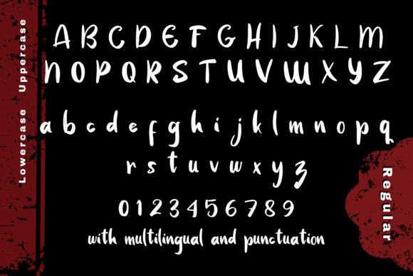 Black Stamp Font PNG with transparent background - Preview 6
