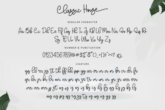 Classic House Font PNG with transparent background - Preview 5