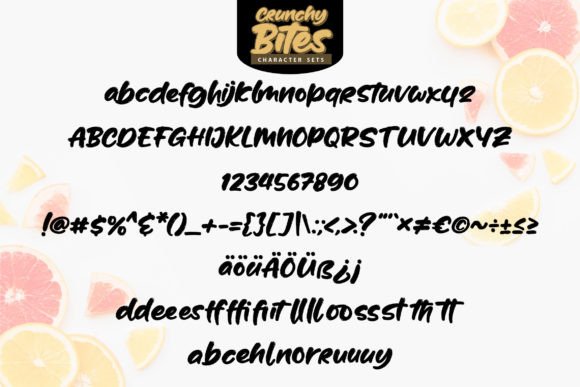 Crunchy Bites Font PNG with transparent background - Preview 4