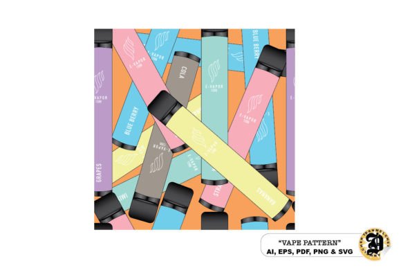 DISPOSABLE VAPE PATTERN Graphic by by Dan Melchert  Creative Fabrica