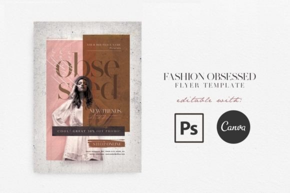 Fashion Obsessed Flyer Template + Instagram + Canva