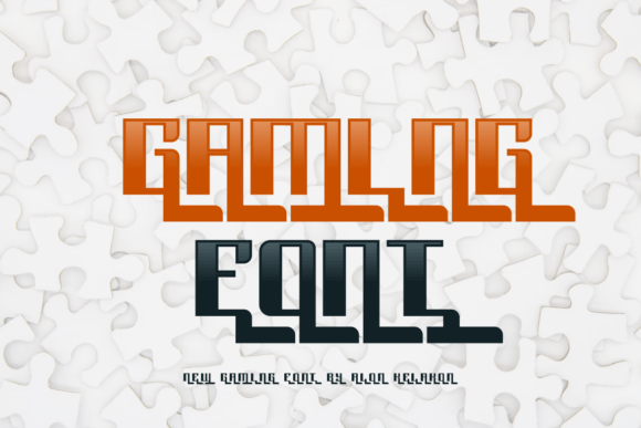 Game Puzzle Font - Preview 1