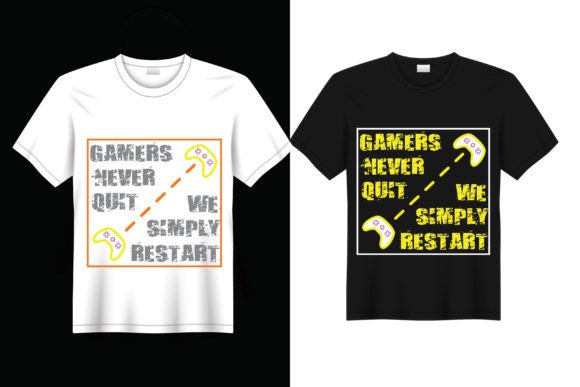 Gamer Typographic T Shirt Design. Gráfico Designs de Camisetas Por miraz685