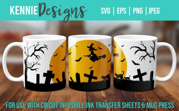 Halloween Spooky Mug Wrap Svg Infusible Graphics