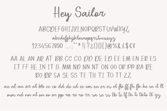 Hey Sailor Font PNG with transparent background - Preview 1