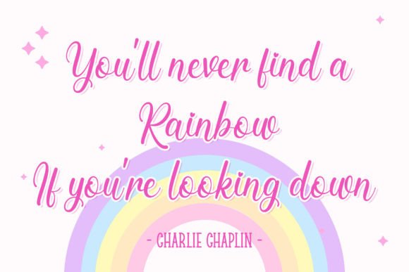 Hola Rainbow Duo Font PNG with transparent background - Preview 3
