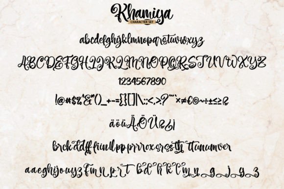 Khamiya Font PNG with transparent background - Preview 4