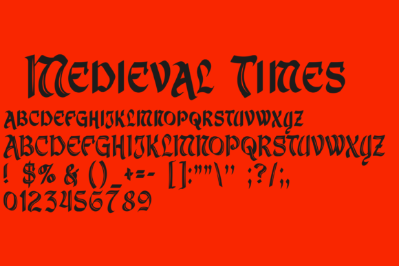Medieval Timeline Font PNG with transparent background - Preview 2