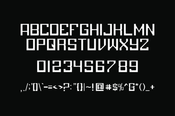 Night Control Font PNG with transparent background - Preview 2