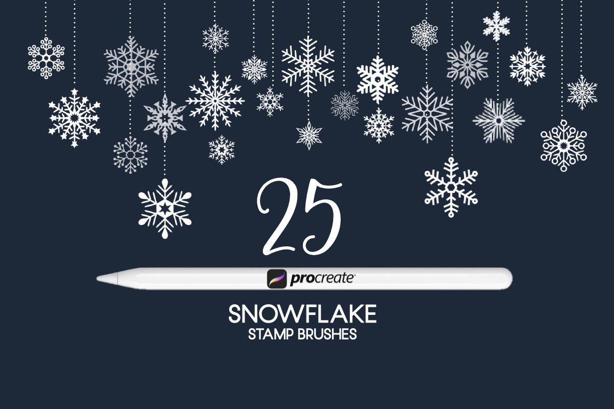 Snowflake Procreate Stamp Brushes Graphic by STEWART.STUDIO · Creative ...