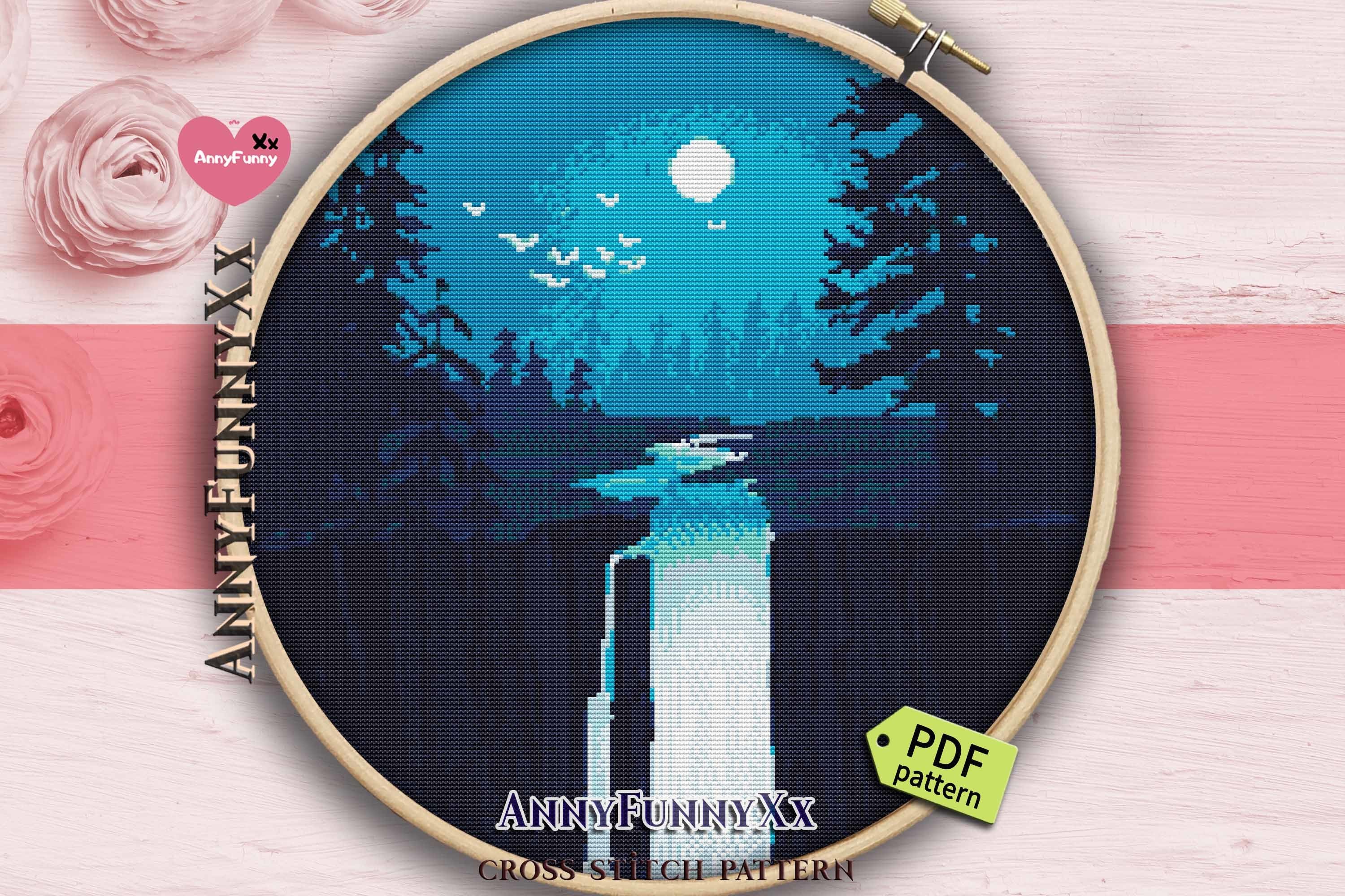 Waterfall Cross Stitch Pattern PDF
