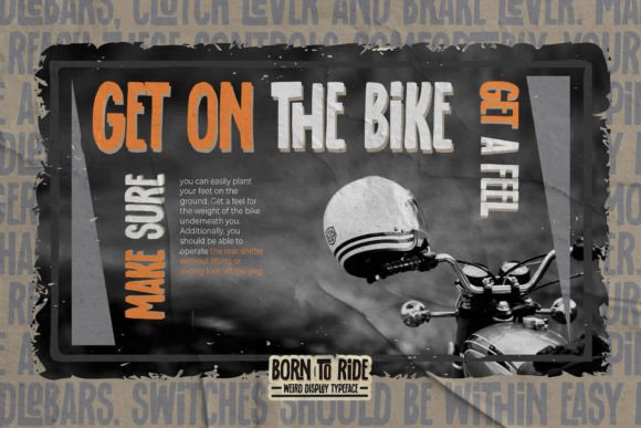 Born to Ride Font PNG with transparent background - Preview 3