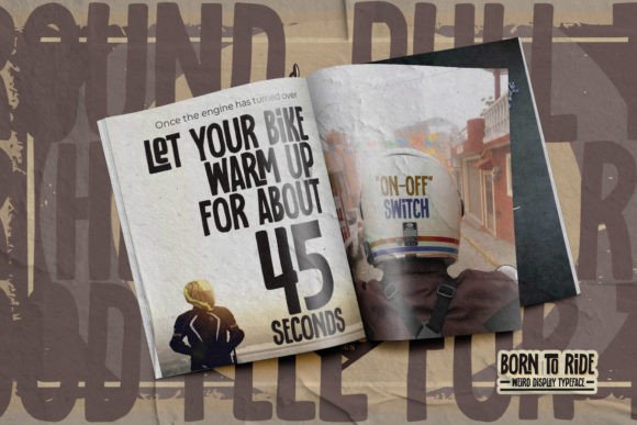 Born to Ride Font PNG with transparent background - Preview 4