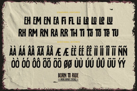 Born to Ride Font PNG with transparent background - Preview 6
