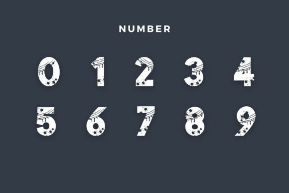 Blood Spatter Font PNG with transparent background - Preview 3