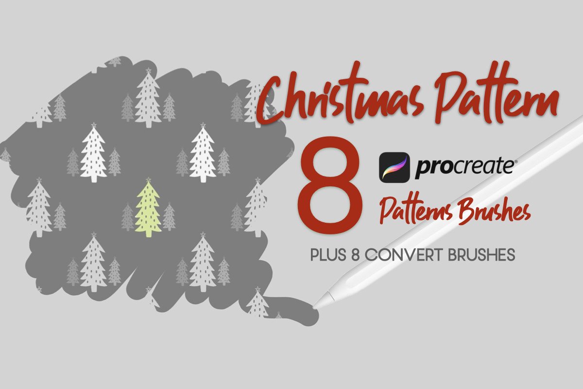 Christmas Pattern Brush for Procreate Graphic by STEWART.STUDIO ...