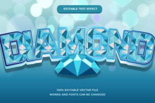 Diamond Text Effect Editable Graphic by edienstd · Creative Fabrica