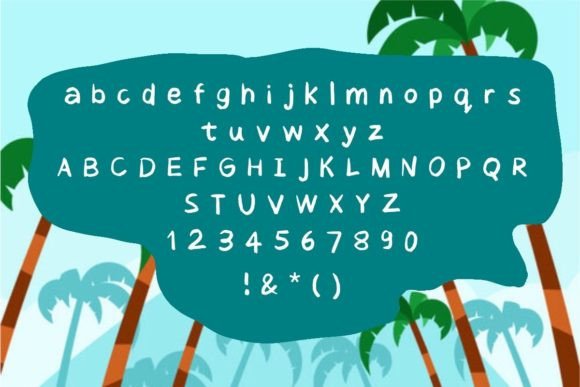 Palm Tree Font PNG with transparent background - Preview 1