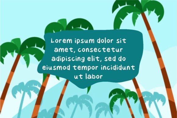 Palm Tree Font PNG with transparent background - Preview 2