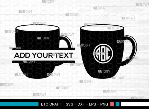 Coffee Cup Monogram Svg Coffee Mug Svg Graphics