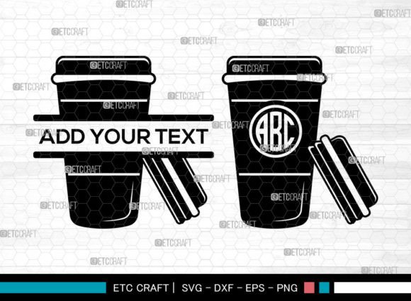 Coffee Cup Monogram Svg Coffee Mug Svg Graphics
