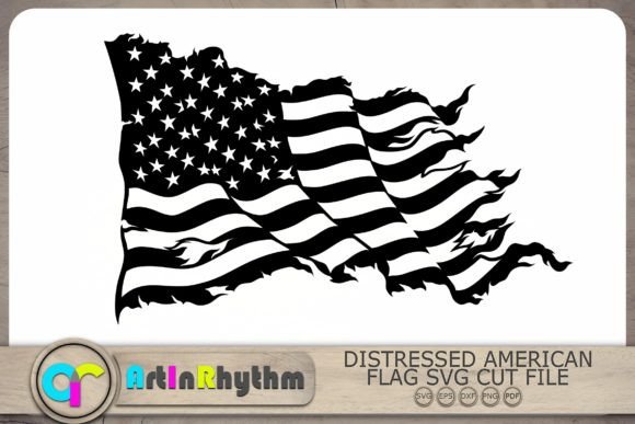 Distressed American Flag Svg, USA Flag