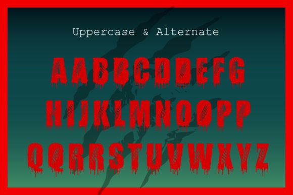 Freddy Dripping Font PNG with transparent background - Preview 1