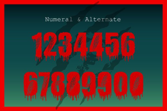 Freddy Dripping Font PNG with transparent background - Preview 2