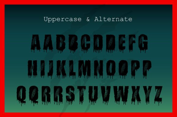 Freddy Dripping Font PNG with transparent background - Preview 3