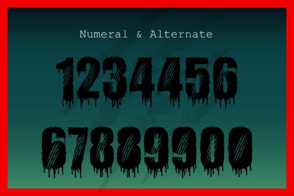 Freddy Dripping Font PNG with transparent background - Preview 4