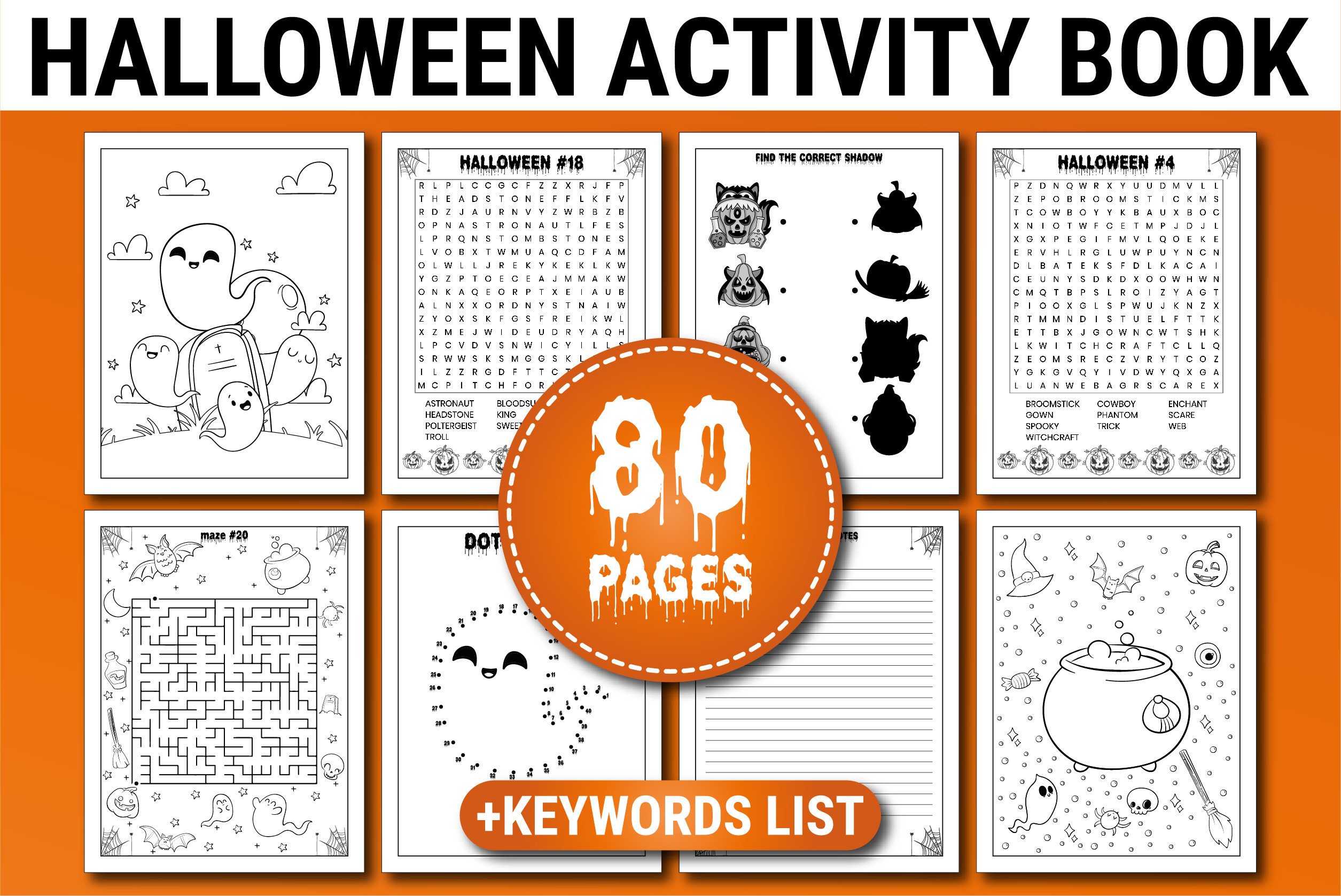HALLOWEEN ACTIVITY BOOK for KIDS