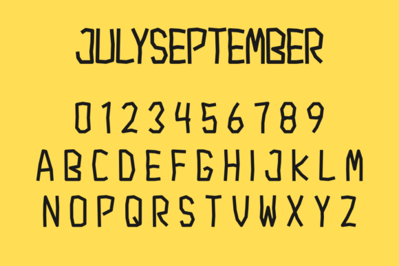 Julyseptember Font PNG with transparent background - Preview 2