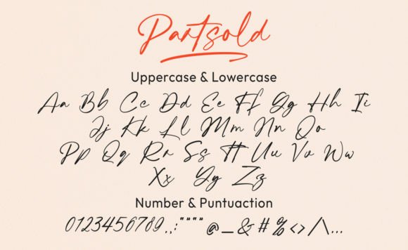 Partsold Font PNG with transparent background - Preview 5