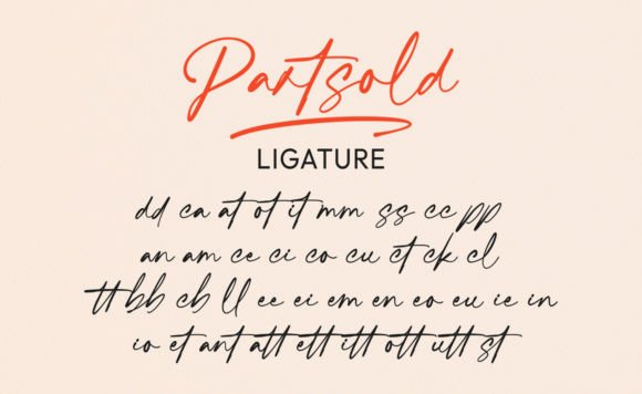 Partsold Font PNG with transparent background - Preview 6