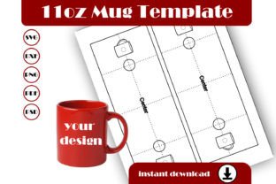 11oz Mug Template, Sublimation Template Graphic by blacbidigital  Creative  Fabrica